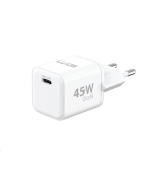 WG - Síťová nabíječka GaN 1x USB-C, PD PPS 45W, bílá