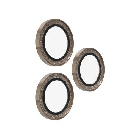 ZAGG Ochranná čočka pro Apple iPhone 17 Pro/Pro Max/16 Pro/Pro Max/15 Pro/Pro Max - zlatá třpytka