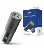 3mk nabíječka do auta - Hyper Car Charger 100W, 1x USB + 1x USB-C (PD)