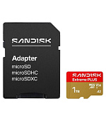 SanDisk MicroSDHC karta 1TB Extreme PLUS (R250/W170MB/s, UHS-I V30, Rescue Pro Deluxe) + adaptér
