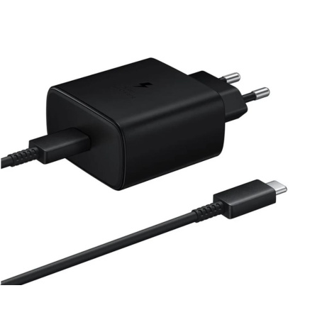 Samsung cestovní nabíječka EP-T4510XBE, Fast Charging 45W, USB-C + datový kabel USB-C, černá