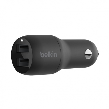 BELKIN Dual USB-A Car Charger, 12W X2, BLK