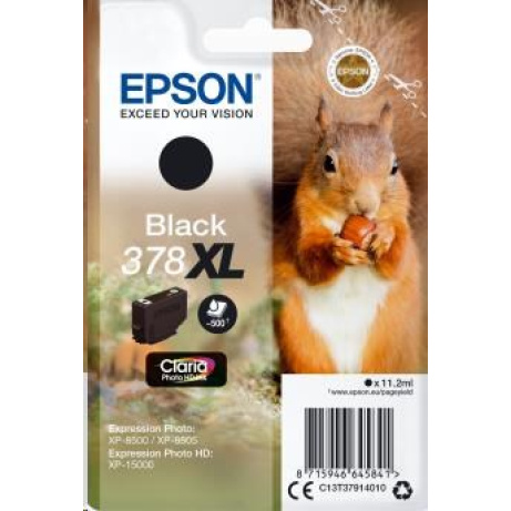 EPSON ink čer Singlepack Black 378XL Claria Photo HD Ink 11,2 ml