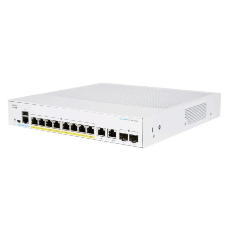 BAZAR - Cisco switch CBS350-8P-2G-EU (8xGbE,2xGbE/SFP combo,8xPoE+,67W,fanless) - REFRESH - Po opravě (Komplet)
