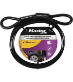 Master Lock Ohebné ocelové lanko  78EURD - 180cm x 1cm