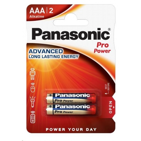 PANASONIC Alkalické baterie Pro Power LR03PPG/2BP AAA 1,5V (Blistr 2ks)