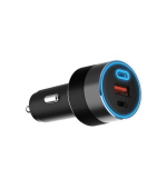 WG - Nabíječka do auta 3x USB 130W, 1x USB-C PD 100W + 1x USB-C 30W + 1x USB-A 18W, černá
