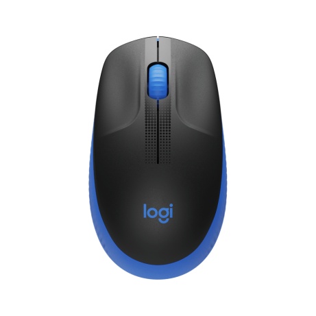 Logitech M190/Kancelářská/Optická/Bezdrátová USB/Černá-modrá