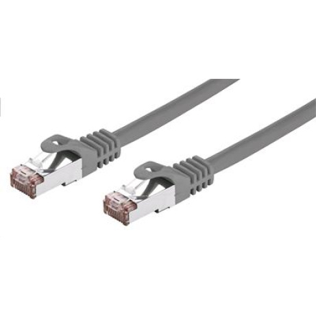 Kabel C-TECH patchcord Cat6, FTP, šedý, 3m