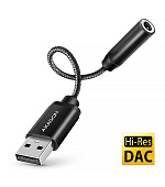 AXAGON ADA-HA, USB-A na 3.5mm jack Hi-Res DAC audio adaptér, 384kHz/32bit, stereo
