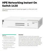 HPE Networking Instant On Switch 8p Gigabit CL4 PoE 64W 1430