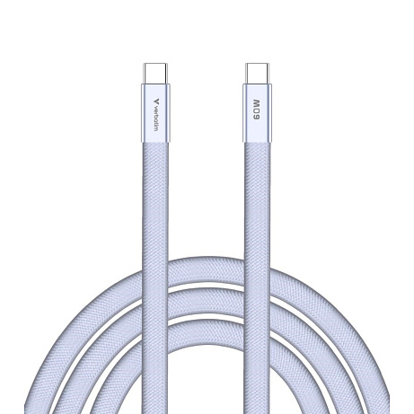 VERBATIM Kabel Sync & Charge SoftTouch USB-C, 60W, 120cm, fialová