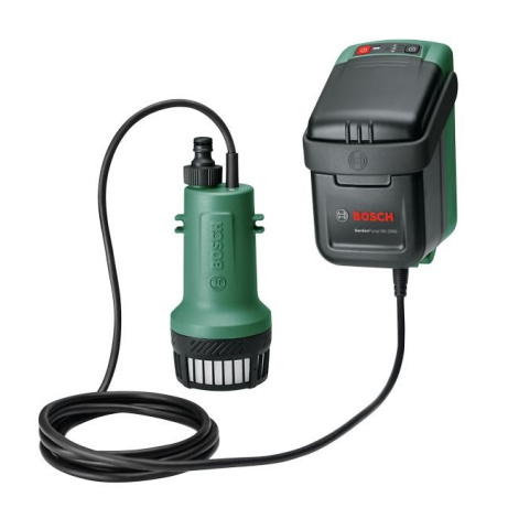 BOSCH GardenPump 18V-2000, akumulátorové čerpadlo na dešťovou vodu, 18 V, 2000 l/h, akumulátor 2.5 Ah