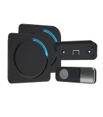 Solight 2x bezdrátový zvonek, do zásuvky, 200m, černý, learning code