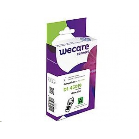 WECARE ARMOR páska pro DYMO S0720590, černá/zelená, 12mm x 7m