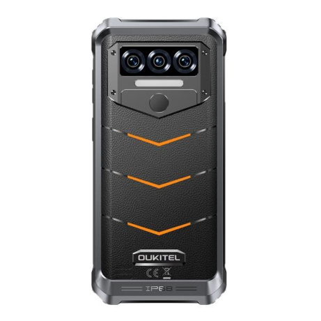 Rugged Smartphone Oukitel WP38 MT8788 6GB 256GB 10600-15W A13, Black w Orange [No Charger]