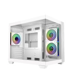 Cooler Master case Elite 481 Wood, ATX, Průhledná bočnice, 3x 120mm ARGB Fan, Bílá