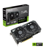 BAZAR - ASUS VGA NVIDIA GeForce DUAL RTX 4060 Ti 8G SSD OC, RTX 4060 Ti, 8GB GDDR6, 3xDP, 1xHDMI - Po opravě (Komplet)