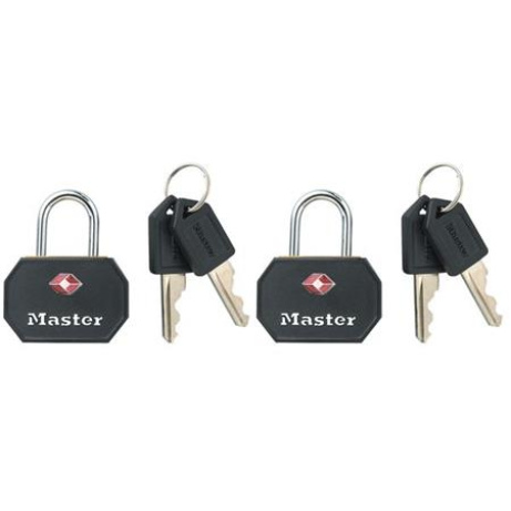 Master Lock Visací zámek  TSA - černý (2 ks / blistr)