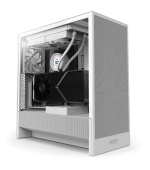 NZXT skříň H5 Flow edition / 2x120 mm fan / USB 3.0 / USB-C 3.1 / průhledná bočnice / mesh panel / bílá