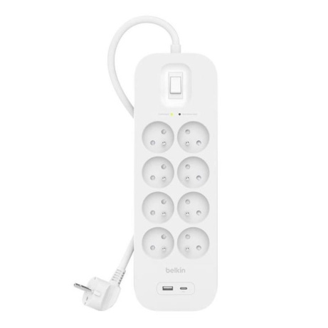 Belkin SURGE 8OT 900J, 18W, USB A + C, Pol
