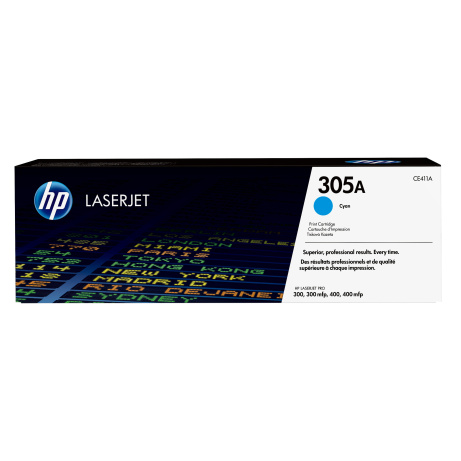 HP 305A Cyan LJ Toner Cart, CE411A (2,600 pages)
