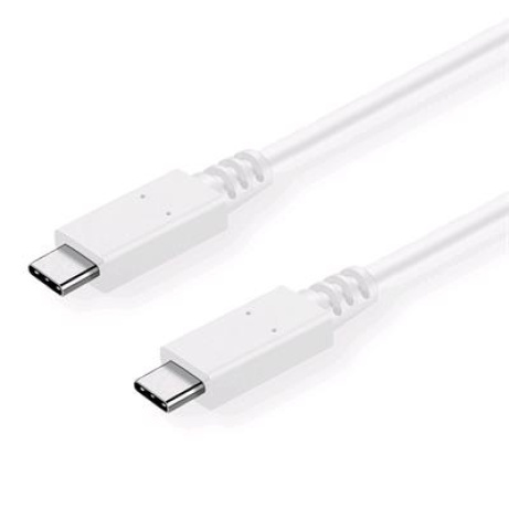 Kabel C-TECH USB 3.2, Type-C (CM/CM), PD 100W, 20Gbps, 2m, bílý