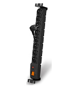 19" napáj.panel ACAR S8/3m 8x220V Black+přep.ochr.10A