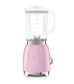 Smeg BLF03PKEU mixér, 800 W, 4 programy, funkce pulse, 18000 RPM, nerezové ostří, Ice crush, 50's Style, růžový