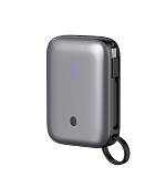 Platinet Powerbanka 10000 mAh 20W Power Delivery, 2xUSB-C, 1xUSB-A, kabel USB-C 1m, černá