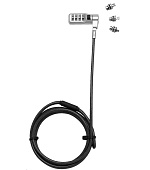 DICOTA Universal Security Cable Lock,3 Exchangeable heads fits all slots, combination