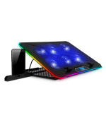 EVOLVEO Ania 9, chladící podložka pod notebook, 6x ventilátor, RGB obvodové podsvícení
