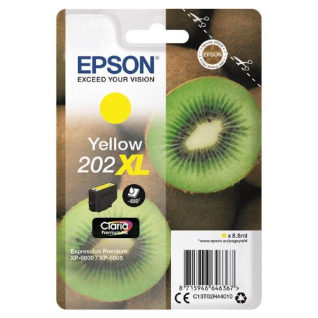 EPSON ink bar Singlepack "Kiwi" Yellow 202XL Claria Premium Ink 8,5 ml