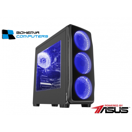 BOHEMIAPC - ASUS Herní INTEL i3 4x4,3GHz, 1TB HDD, GTX1650, 16GB DDR4 RAM, bez OS - BCRi310100HDD1TBGTX1650