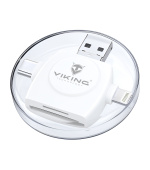 VIKING ČTEČKA PAMĚŤOVÝCH KARET V4 USB3.0 4V1 bílá