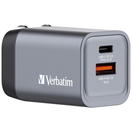 Cestovní adaptér Verbatim GNC-35, USB-C 35W, USB-A