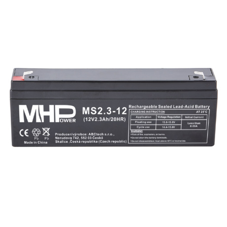 MHPower MS2.3-12 olověný akumulátor AGM 12V/2.3Ah,