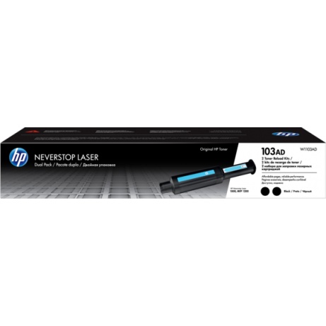 HP 103AD Black Neverst. Laser, dvojbalení, W1103AD