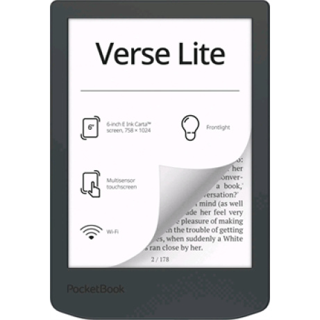 E-book POCKETBOOK 619 Verse Light, Midnight Grey, šedý