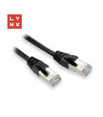 LYNX FTP patch kabel Cat5e PVC, CCA, 0,3m, černý (balení obsahuje 10ks)