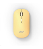 ACER Myš Wireless Mouse AMR130 Yellow - Dual mode 2.4GHz + BT 5.2, 4 tlačítka, 800/1200/1600 dpi, USB Polling rate 125Hz