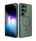 3mk ochranný kryt Misty MagCase Green pro Samsung Galaxy S25 Ultra