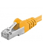 PREMIUMCORD Patch kabel CAT6a S-FTP, RJ45-RJ45, AWG 26/7 0,25m žlutá