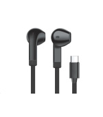 WG - Sluchátka s konektorem Type-C, Vortex Vibe, drátové, black