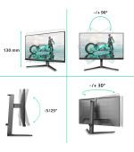 Philips MT 27" 27M2N3800A - 3840x2160,Fast IPS,160Hz,2xHDMI,1xDP,USBhub,Repro,Pivot