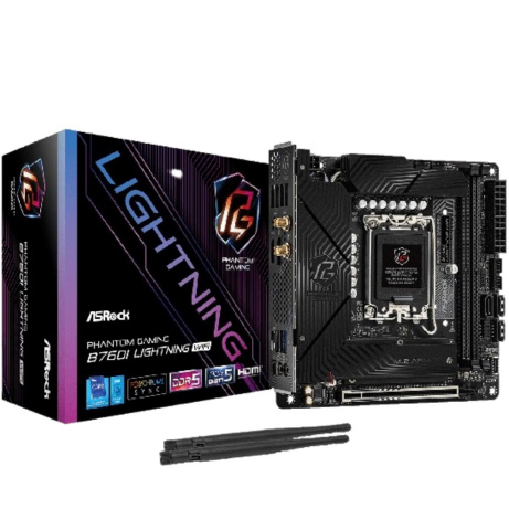 ASRock MB Sc LGA1700 B760I Lightning WiFi, Intel B760, 2xDDR5, 1xDP, 1xHDMI, mini-ITX
