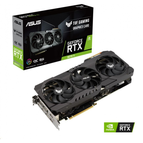 ASUS VGA NVIDIA TUF Gaming GeForce RTX™ 3070 Ti OC Edition, RTX 3070 Ti, 8GB GDDR6X, 3xDP, 2xHDMI - 90YV0GY0-M0NA00