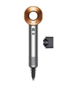 DYSON Supersonic Origin HD07 fén, 1600 W, 3 rychlosti, 4 teploty, koncentrátor, stříbrná/měděná