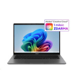 ASUS NTB Vivobook S14 (S3407QA-OLED063W), X1 26 100, 14" FHD, 32GB, 1TB SSD, Adreno, W11 Home, Matte Gray