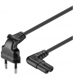 PREMIUMCORD Kabel síťový 230V k magnetofonu se zahnutými konektory 5m